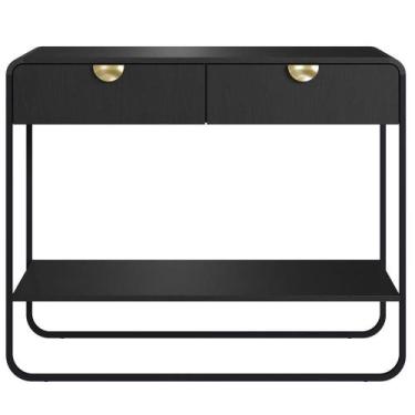 Imagem de Aparador Organico 2 Gavetas 100 Cm 28066 Artesano Nero Preto - ARTESAN