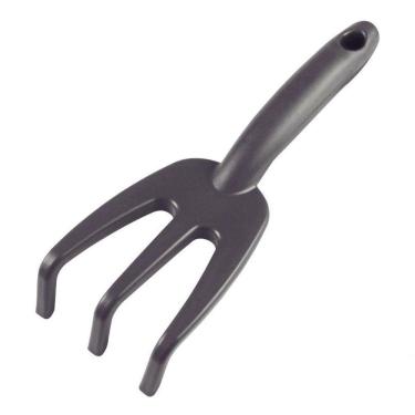 Imagem de Ancinho Com 3 Dentes Para Jardinagem Tramontina Em Plástico Grafite