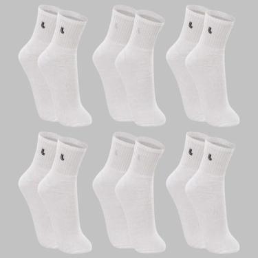Imagem de Kit 6 Pares Meias Lupo 3148 Unissex Algodão Lisa Premium Sport Origina