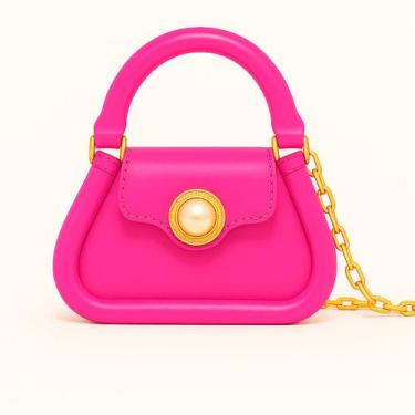 Imagem de Bolsa Feminina de Silicone com Fecho Magnético e Corrente Dourada - Me