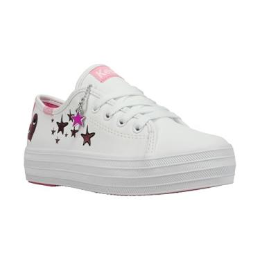Imagem de Keds Tênis feminino com estampa tripla, Branco, 12 Big Kid