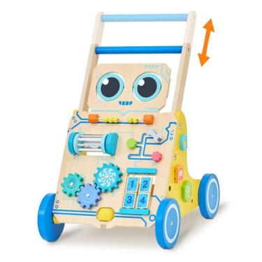 Imagem de Brinquedo ajustável de empurrar e puxar Baby Walker Monläurd Robot de 