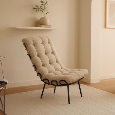 Imagem de Poltrona Costela Adão Decoração Sala De Estar Estofada Veludo Confortá