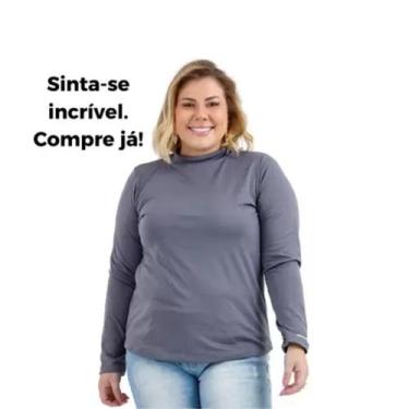 Imagem de Blusinha 2 pele elastano plus size - KGENTE, Cinza, G1