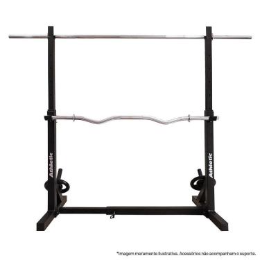 Imagem de Suporte Cavalete Ajustável Athletic 120kg Para Agachamento Supino Semi- Casa Condomínio