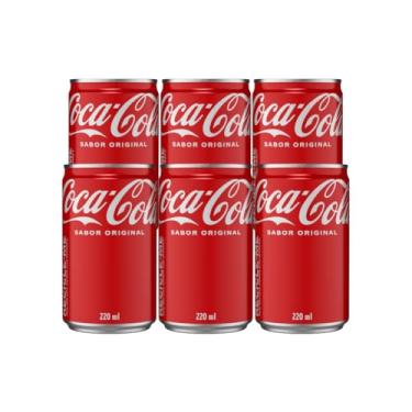 Imagem de Pack de Coca-Cola lata 220ml 6 unidades
