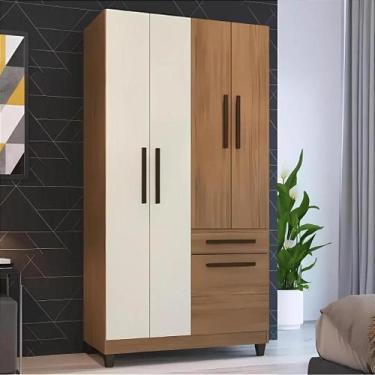 Imagem de Roupeiro Solteiro Laguna 5 Portas 1 Gaveta Canella - Faimec - Faimec M