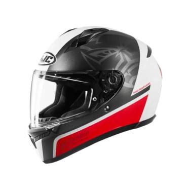 Imagem de Kit Capacete Hjc C10 Fabio Quartararo Vermelho Preto E Branco Com Luva Nomade 5Xl Xxll