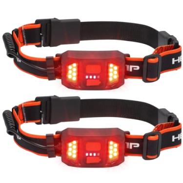 Imagem de Faróis recarregáveis por USB, lâmpadas montadas em LED, recarregáveis, à prova d'água e 2 peças de luzes de cabeça de corrida, lâmpadas de aviso traseiro de ciclismo, com clipes de ganchos para luzes