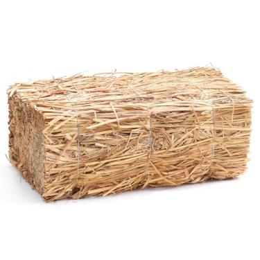 Imagem de Fardo de feno decorativo - 40,6 x 20,3 cm × 15,8 cm para o Dia das Bruxas, decoração de casa de palha de feno para festa de colheita de outono festa de cowboy ocidental