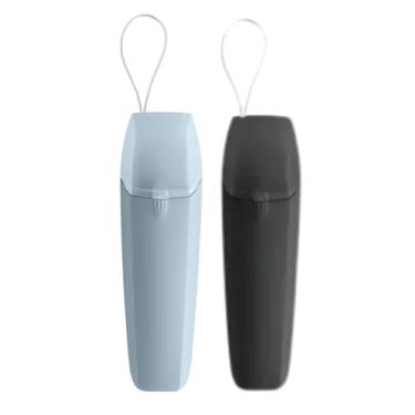 Imagem de Porta Escova de Dentes Creme Dental Portátil Estojo para Viagem E Bolsa(Azul e Preto)