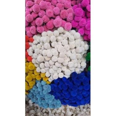 Imagem de Flores Sempre Viva Secas para Decoração – Kit 300 a 2100 Unidades Ideal para Festa Casamento e Arranjos (Botão Veludo (botão bolinha),3 buquês)