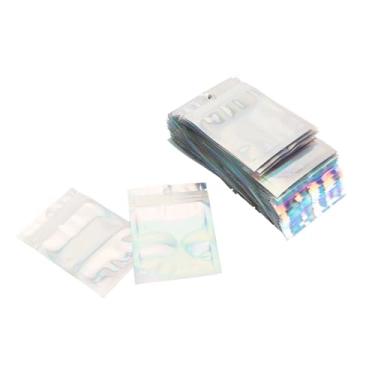 Imagem de 200 sacos de empacotamento do dos pces sacos ziplock transparentes do da prova da poeira para acessórios do telefone móvel produtos digitais material dos pp