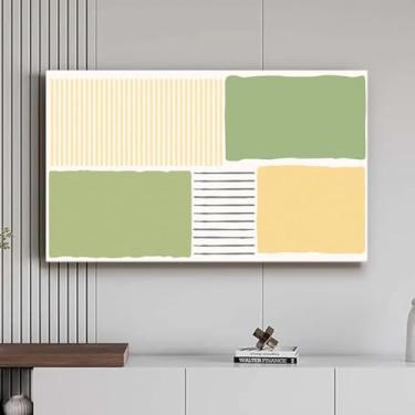 Imagem de Capa protetora de tela universal extensível para TV interna de 32-65 polegadas para LED LCD plano/curvo desktop/capa de televisão pendurada quarto sala de estar arte decoração - verde 4||55 polegadas