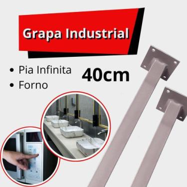 Imagem de Cantoneira Grapa Resistente 2 Uni 40cm Pia Infinita - Distrel