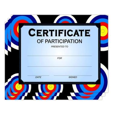 Imagem de Certificado de Participação, Papel de Prêmio Tema de Desenho Animado Azul, Conjunto de 25 Conquistas de Diploma de Graduação, Certificados de Conclusão de Treinamento, Reconhecimento para Estudante