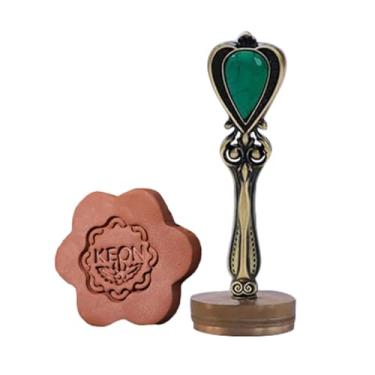 Imagem de Carimbo de cerâmica personalizado Carta personalizada para cerâmica de argila de latão e polímero com seu design para assinatura de fabricantes de cerâmica (6,5 cm)