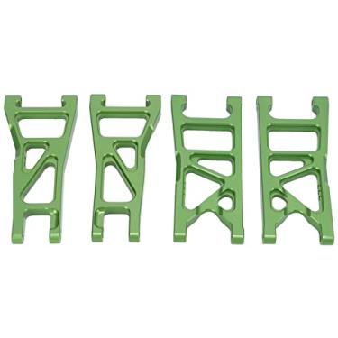 Imagem de Oumefar Front and Rear Lower Arms, Exquisite Appearance Design Reasonable Front Rear Suspension Arms for ARRMA Granite Car RC (Green)