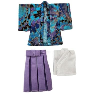 Imagem de ob11 Kimono Molly 1/12 bjd GSC Purple Clothes Set Coat + Underwear + Skirt