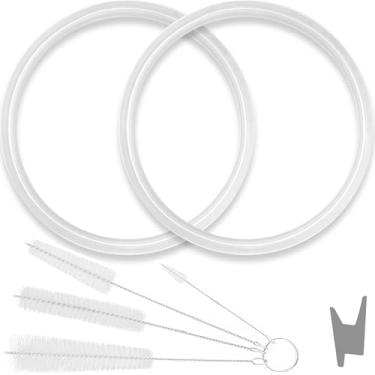 Imagem de Runspich Pacote com 2 anéis de vedação de silicone para salsicha – peças de reposição compatíveis com máquinas verticais e horizontais Hakka, VEVOR, Weston e LEM 3L/5L/7L