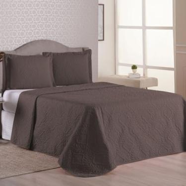 Imagem de Kit Colcha Cobre Leito Super Luxo Matelado Queen-Casal-Solteiro - Ótimo Custo Benefício(Tabaco,Solteiro 1,50m x 2,20m)