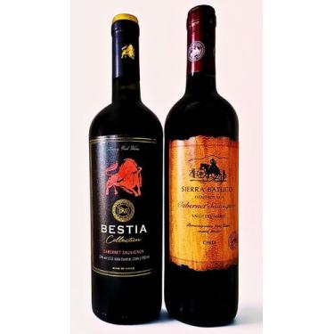 Imagem de 2 Vinhos Tintos Chilenos Cabernet Sauvignon 750ml - Bestia e Sierra Ba