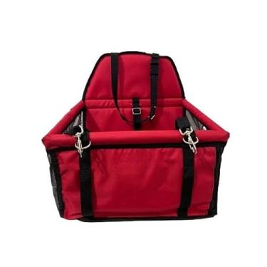 Imagem de Cadeirinha Cadeira Assento Pet de Carro para Cães Cachorro, gatos- Transporte(VERMELHO)