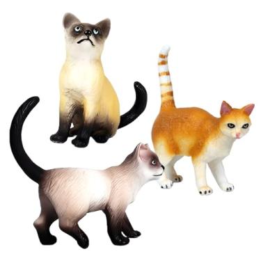 Imagem de Estátua de gato | Escultura realista de animais - decoração de mesa de gatinho | para crianças, Halloween, Natal, aniversário, sala de estar, quarto, estante de livros