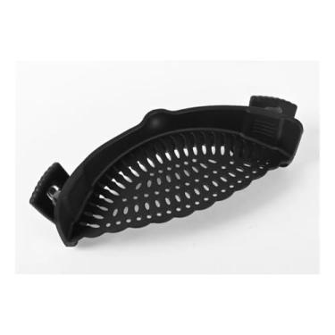 Imagem de Escorredor de Silicone Ajustável para Panelas 22cm – Cozi Pasta, Multiuso, Resistente ao Calor, Preto