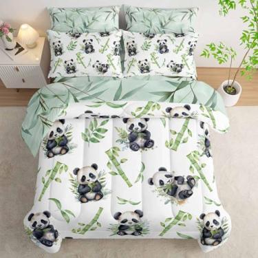 Imagem de AILONEN Jogo de edredom kawaii, tamanho casal, 7 peças, lençol com elástico, lençol de cima, 2 fronhas, 2 fronhas