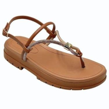 Imagem de Sandália Sua Cia Flatform Com Strass Feminina 8362-16331-Feminino