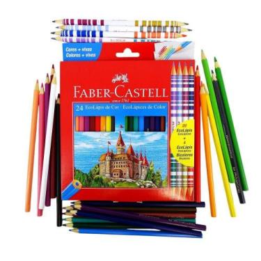 Imagem de Lápis de Cor Faber-Castell Com 20 Cores + 4 Bicolores 120124/4B - FABE