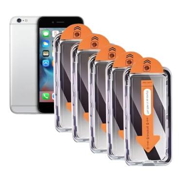 Imagem de Pacote com 5 protetores de tela de privacidade para iPhone 8 7 6 6s [kit de alinhamento automático] [proteção militar] filme de vidro temperado compatível com iPhone 8 7 6 6s 4,7 polegadas [compatível