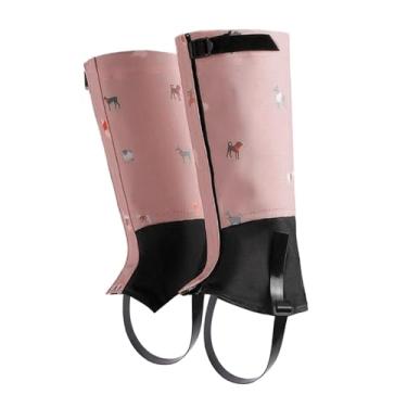 Imagem de Vaveren Polainas infantis para botas de caminhada, respiráveis, portáteis e ajustáveis, ideais para neve e inverno, perfeitas para montanhismo, Rosa