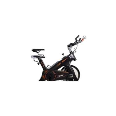 Imagem de Bicicleta Ergométrica Residencial Spinning Pro, Freio Mecânico, Preto e Azul, Aço, Monitor LCD, Suporta 100kg, 52x110x118cm