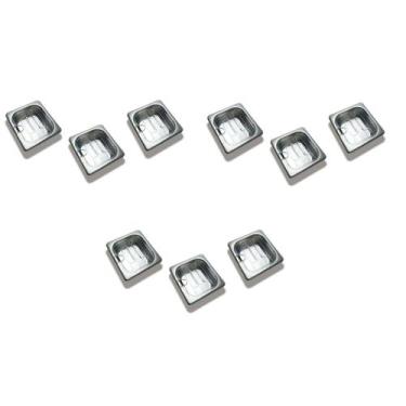 Imagem de CONJ 9 CUBAS Gastronômicas Em INOX GN 1/6x65 mm 900 ml + 9 TAMPAS 1/6 