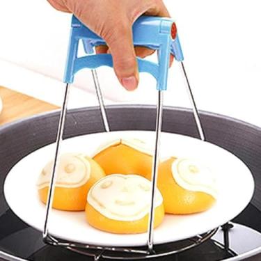 Imagem de Placa de clipe de aço inoxidável antiqueimadura braçadeira de tigela de forno de microondas clipe de silicone antiderrapante utensílios de cozinha doméstica (estilo 1,18,5 * 8,5 cm)