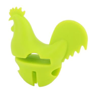Imagem de Fockety Clipe de Panela Em Forma de Galo, Ferramenta de Cozinha de Silicone para Cozinhar Com Design à Prova de Derramamento Resistente Ao Calor, Descanso de Colher para Levantador de