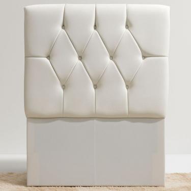 Imagem de Cabeceira Cama Box Casal Queen Size 160cm Eloá Estofada Suede Veludo Premium Branco