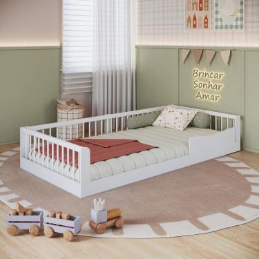 Imagem de Cama Infantil Montessoriana Solteiro em Mdp Branco