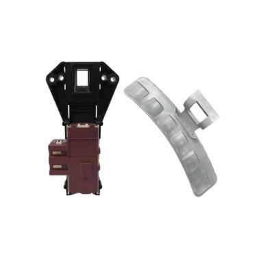 Imagem de Kit Trava Porta Hulter DC64-01538B + Puxador Porta Hulter DC64-01524A Lava e Seca Samsung - 127V