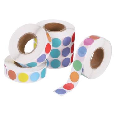 Imagem de PATIKIL 6000 peças de adesivos coloridos de 6 rolos, adesivos circulares de 1,3 cm, etiqueta de codificação de etiqueta de preço para escritório, negócios, quintal, venda, garagem, decoração de casa