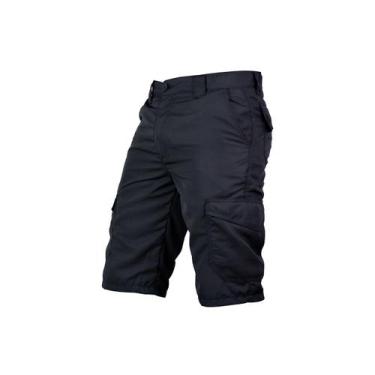 Imagem de Bermuda Cargo Poly Adventure - Camuflado e Liso - Safo Militar, Preto,