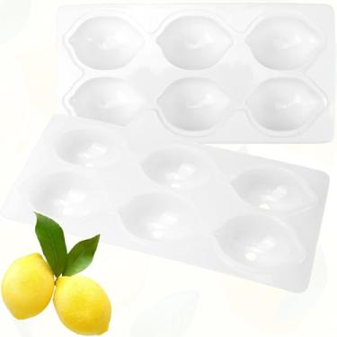 Imagem de Molde de silicone em forma de fruta – moldes de limão e laranja para chocolate, geleia, fondant e sobremesas francesas DIY