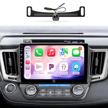 Imagem de (4G + 64G) para Toyota RAV4 Radio Upgrade-25.4 cm QLED Touchscreen Car Stereo Substituição 2013-2018 Wireless Carplay Android Auto MirrorLink Airplay SWC FM/AM GPS Navigation Media Player Unidade