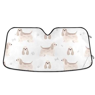 Imagem de Guarda-sol de carro Cocker Spaniel americano dobrável, para-sol de janela, proteção UV dobrável para janela de carro, acessórios de verão para carro