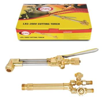Imagem de CDL Tocha de corte de acetileno de oxigênio resistente estilo V com válvula de retenção, comparável ao acessório de corte CA2460, cabo de tocha 315FC