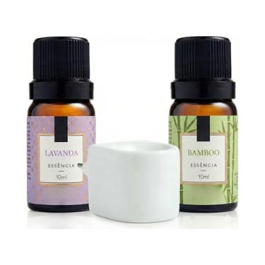 Imagem de Kit Difusor Aromatizador Elétrico Standard Bivolt + Essência. Opções de Fragrâncias para Casa, Escritório e Presente. (Bamboo-Lavanda)