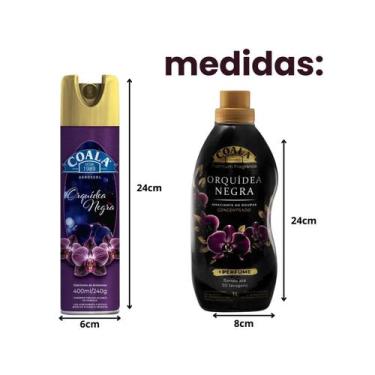 Imagem de Kit Coala Orquídea Negra , Amaciante Concentrado 1L, Odorizante de Amb