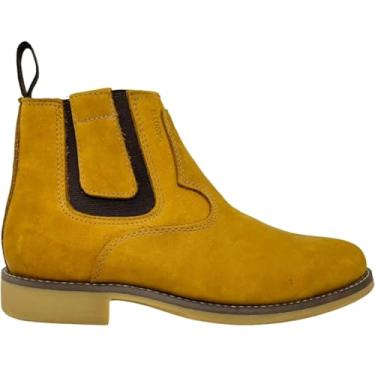 Imagem de Botina Vira Francesa Laredo Costurada a Maquina em Couro Bico Redondo GAROTTI 1030602 (Marrom, Padrão, BR, Adulto, Numérico, 43)